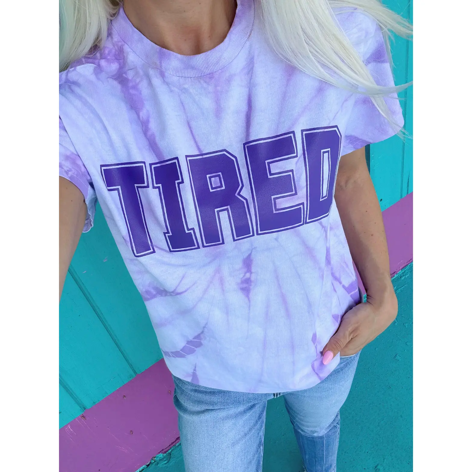Tired Lilac Spider Tie-Dye Tee