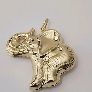 #206. 18K Gold Plated Bold Elephant Pendant