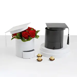 Graduation Flower/Gift Box, Round with Drawer  W7957/7958