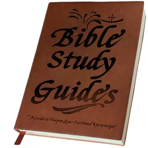 1pc Bible Study Guide with Old & New Testament Scriptures, Prayer Journal & Notebook, Daily Guided Journal - Durable Leather-Bound Christian Devotional Book for Personal or Group Bible Study, Mixed Color Hardcover, Font & Deer Antler Design
