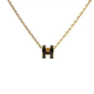 Pre-owned 【DIZ】HERMES Pop H Necklace Mini AlloyP226157299