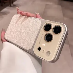 High quality simple color phone case for iPhone 17 Pro Max 16 pro max All inclusive camera lens protection 2 in 1 soft shell phone case protective cover