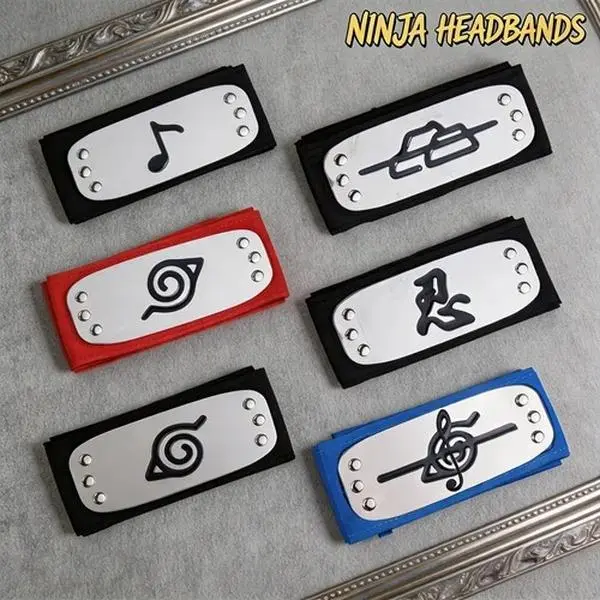 Bandai Naruto Kakashi Sasuke Headband rebel ninja Konoha protective forehead bandana cosplay anime Costume Accessories gift toy
