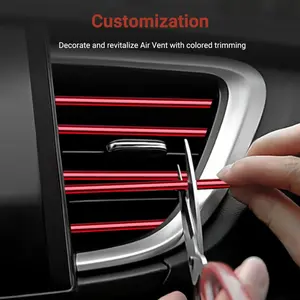 10 pieces of car air conditioning vent decorative strips, bendable DIY decorative strips, suitable for most air vents, flexible and shiny car vent interior accessories, suitable for various car models' vent air vents Christmas gifts