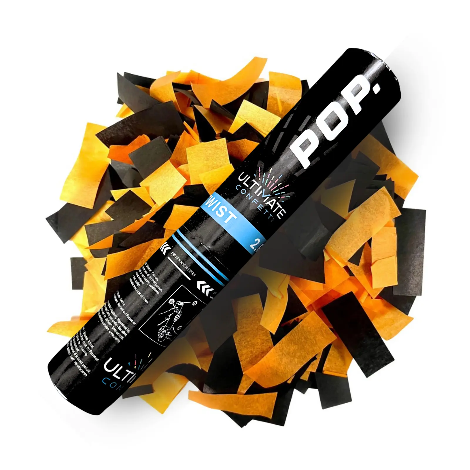 Halloween Orange and Black Tissue Confetti NITRO Cannon