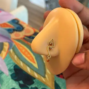 PYRAMID Nose Cuff Non-Piercing Jewelry in Silver Gold Copper & Bronze Tarnish Resistant Wire Fashion Accessory