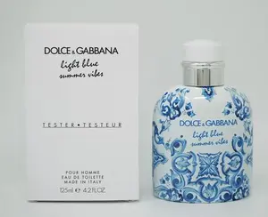 Dolce & Gabbana Light Blue Summer Vibes (Tester) for Men 4.2oz Eau de Toilette Woody Aromatic Fragrance