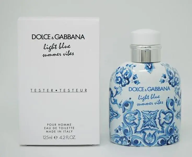 Dolce & Gabbana Light Blue Summer Vibes (Tester) for Men 4.2oz Eau de Toilette Woody Aromatic Fragrance