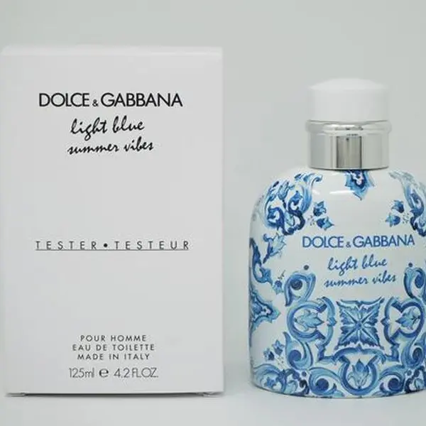 Dolce & Gabbana Light Blue Summer Vibes (Tester) for Men 4.2oz Eau de Toilette Woody Aromatic Fragrance