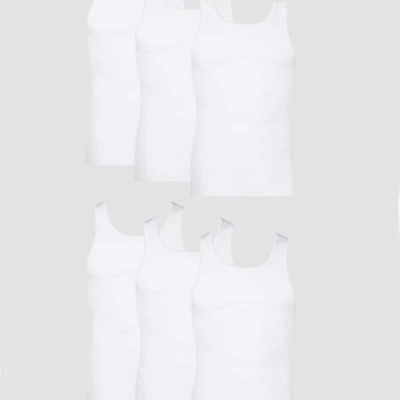 Hanes Men's Cotton Tank Undershirt Moisture-wicking White Underwear Multi Pack Comfortable Fit Soft Stretch Fabric Breathable