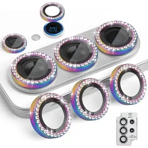 Diamond Metal Ring Lens Glass For Samsung S26 Plus S26 Ultra 5G AF+AR Glitter Camera Protector Smartphone Lens Attachment