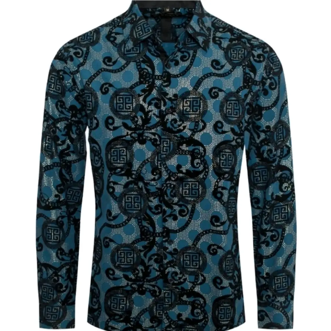 874 Men's Long-Sleeve Shirts for Casual Wear - Menswear teal chuxx b3