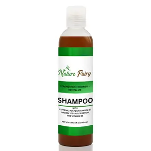 Nature Fairy Hair Shampoo with Caffeine Polyquaternium 10 Hydrolyzed Rice Protein and Pro Vitamin B5 Strengthen Nourish Revitalize 8 fl oz