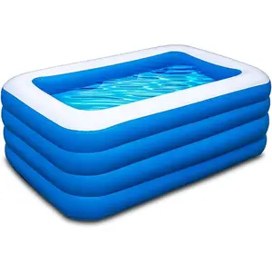 70x55x29 Inch Inflatable Swimming Pool, Large Family Inflatable Pool for Summer Water Party, Ideal for Kids Outdoor Garden Backyard