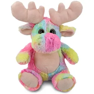 SUPER-SOFT PLUSH - RAINBOW MOOSE 9"