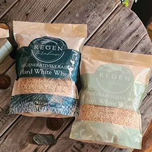 Wheat Berry Starter Kit in biodegradable bags (Berries) Hard White & Soft White Regenerative wheatberries + conversion chart. All the berries you need to get you started with bread & pastries.