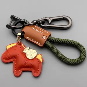 Horse Keychain, Leather Accessory, Perfect Gift for Friends, Zodiac Theme Item, Ideal for Lucky Moments, Stylish and Practical