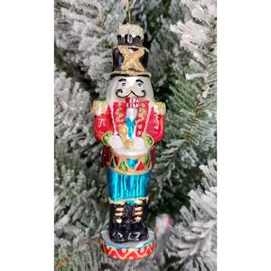 Christmas Glass Ornament - Nutcracker Soldier by Wizardi F07M3-23 HB-SY25033