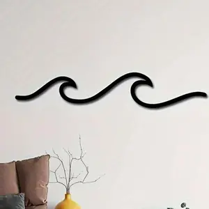 Wave Shaped Metal Wall Art, Modern Metal Wall Decor, Abstract Metal Wave Wall Sign, Wall Decor for Home Living Room Bedroom Office, Posters