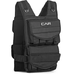 CAP Barbell Adjustable Weighted Vest | 20-150 lbs | Heavy-Duty Workout Vest with Removable Iron Weights for Strength Training, Cardio, Running, and Calisthenics