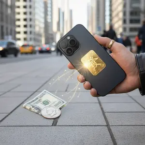 Lucky "FA" Manifestation Card - Eastern Feng Shui Amulet for Positive Energy & Good Vibes Custom Holographic Cards Dollars