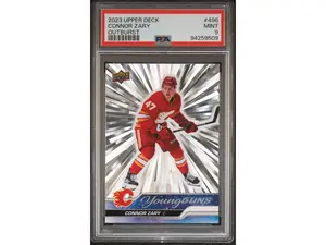 2023 Upper Deck Upper Deck (Series 2 Only) Outburst Young Guns Connor Zary #496 PSA 9