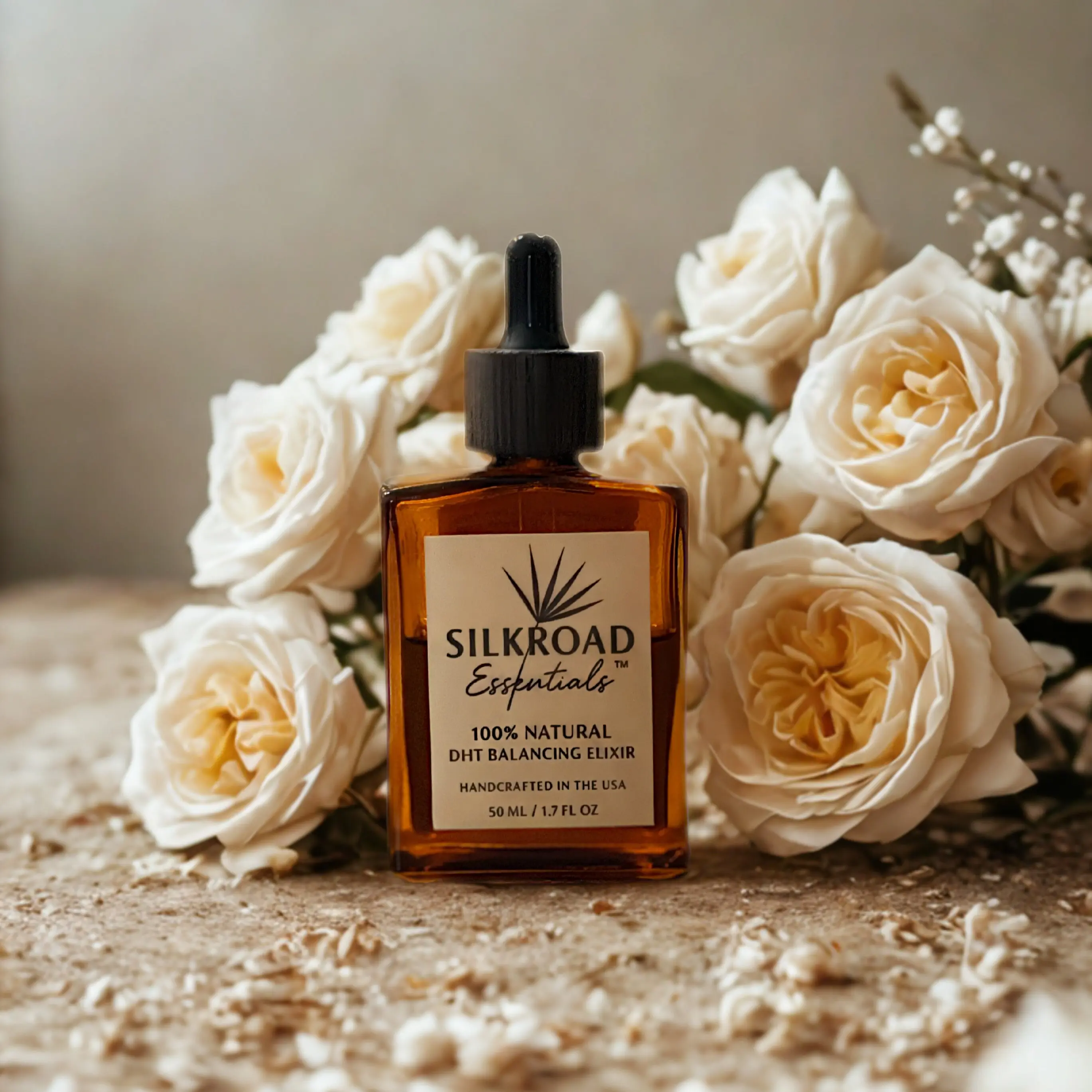 Silkroad Essentials 100% Natural DHT Balancing Elixir with Saw Palmetto CO2 Extract, Pumpkin Seed Oil, and more. Daily Lightweight Hair Growth Scalp Treatment