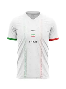 Iran National Team Football Sports Wear 2026 New Sport T-Shirt, Quick-Dry Fabric Lightweight Jersey (home and Away), Casual Short Sleeve Fitted Tee