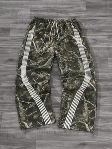 Women's Camo Print Knit Bottoms, Casual Comfy Lightweight Thin Trousers for Daily Wear, Ladies Pants for Summer