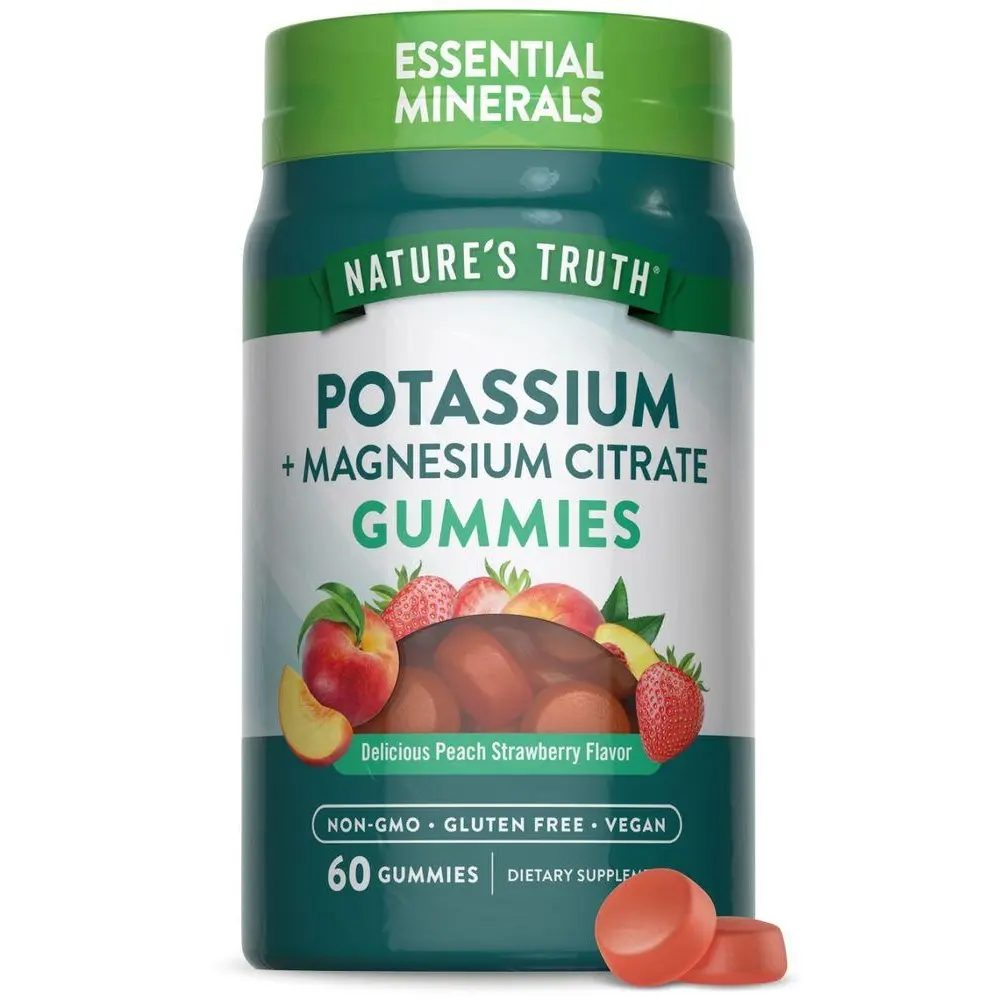 Nature's Truth Potassium Magnesium Citrate Gummies - 60 Count - Vegan, Non-GMO & Gluten Free Supplement Nature's Truth Potassium Magnesium Citrate Gummies - 60 Count - Vegan, Non-GMO & Gluten Free Supplement