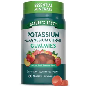 Nature's Truth Potassium Magnesium Citrate Gummies - 60 Count - Vegan, Non-GMO & Gluten Free Supplement