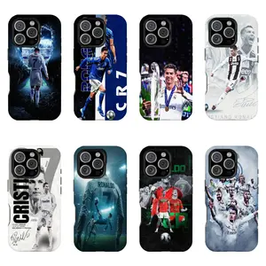 Football Star Ronaldo Double-layer durable phone Cases For iPhone 17 16 15 14 13 12 Promax Pro Plus, hard shell protection ,Unique design,best GiftFootball Star