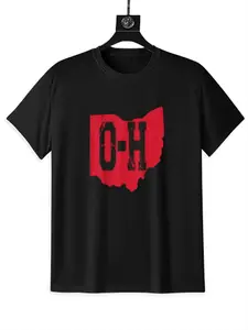 I Love My Ohio Home Script Ohio Buckeye State T-Shirt Unisex Casual Tee Graphic Cotton Tee Classic Distressed Fashion Menswear