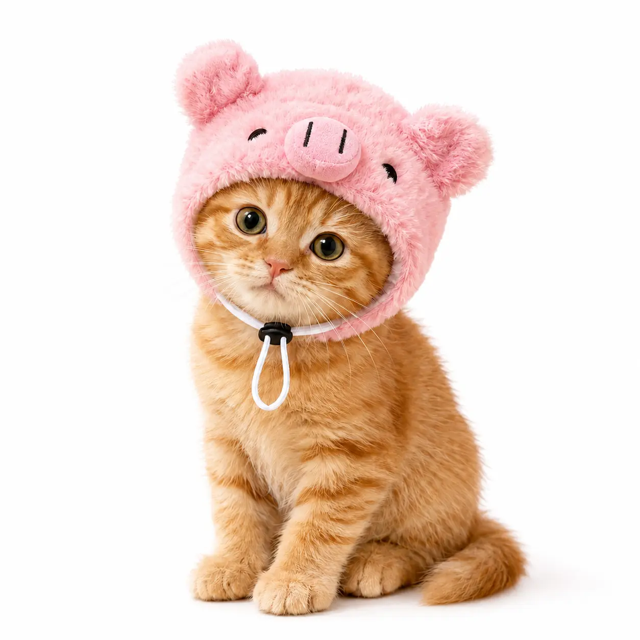 Cute Pig Pet Hat for Cats & Small Dogs, Funny Animal Costume Headwear for Kittens, Puppies & Pet Photos