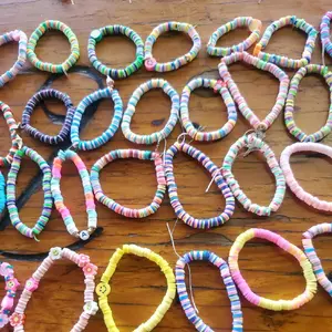 Heishi, polymer clay beads bracelets