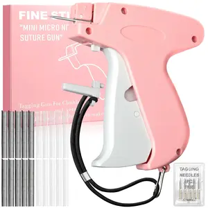 Portable Stitch Gun for Clothes, Micro Handheld Quick Clothing Fixer & Stitchy Tagging Gun, Sewing Kit with 5 Needles, 500 Black & 500 White Fasteners