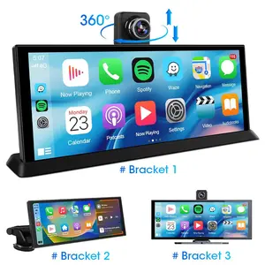 11.26 Inch Wireless Car Screen, Car Screen with 4K 350° Rotatable Dashcam, Car Audio Receiver with BT, AUX, FM, Car Media Player, Car Video Players for Car
