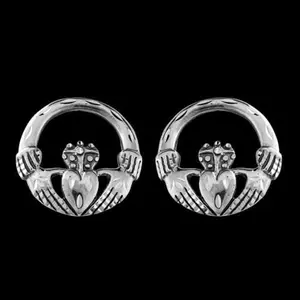 Claddagh Circular Stud Earrings