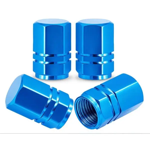 4PCS Tire Valve Stem Caps – Aluminum Alloy Universal Wheel Valve Covers with Rubber O-Ring, Corrosion-Resistant and Leak-Proof for Cars, SUVs, Trucks, Bikes, and Motorcycles