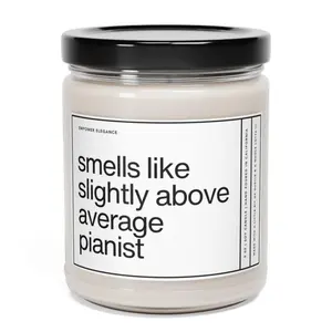 Empower Elegance Pianist Gift Candle 9oz Scented Soy Wax with Slightly Above Average Pianist Aroma Candle for Piano Enthusiasts and Music Lovers