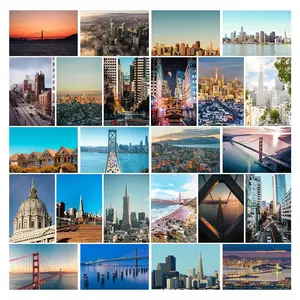 San Francisco City Postcard, 24pcs/set 300gsm Premium Cardstock with Vibrant HD Printing, Ideal for Urban Decor & City Collector Series