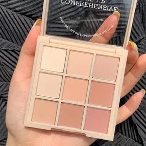 Long Lasting Matte Eyeshadow Palette, 1 Count Waterproof Matte Eyeshadow Palette, High Pigmented Blendable Eyeshadow Powder, Colorful Eye Makeup Products, Beauty Eyeshadows, Cosmetic