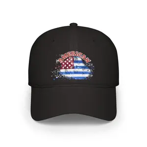 American Flag Low Profile Baseball Cap — Distressed USA Patriot Hat