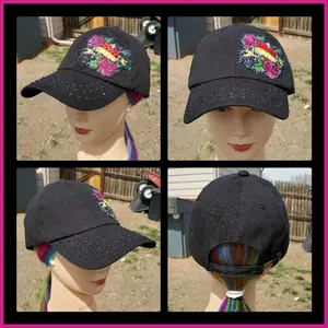 Black Heart Tattoo BLING Hat