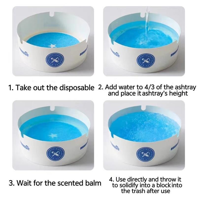 Disposable Foam Ashtrays, 25 Pack - Instant Cigarette Butt Extinguishers, Windproof Ash Holder for Home, Patio, Bar, Party, Reduce Secondhand Smoke, Easy Cleanup