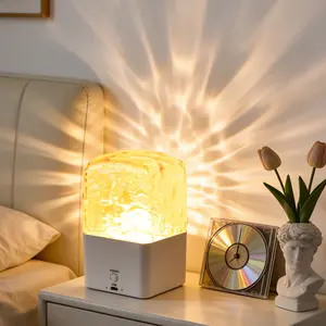 Bluetooth speaker for home use, wireless remote control, portable water ripple ambient light, RGB lighting, subwoofer speaker