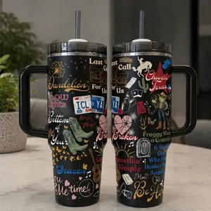 Ella Dandelion Lyric Tumbler 20oz/40oz, Choosin Texas Country Music Travel Mug, Vintage Western Concert Cup Gift