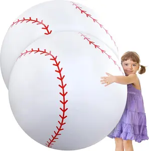 2 Pcs 27 Inch Giant Inflatable Baseball Large Inflatable Balls for Outdoor Activity Games Sports Events Birthday Party Decorations and Supplies