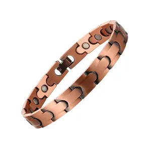 Copper Magnetic Bracelet, Adjustable Link Bracelet, Simple Style Decoration, Fashion Accessories for Men & Women, Adjustable Slider Bracelets