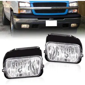 Fog Lights Compatible With 2003,2004,2005,2006,2007 Chevy Silverado1500,2500,3500 Avalanche Fog Lamps 12V Halogen Bulbs Replaces 15190982 GM2592127